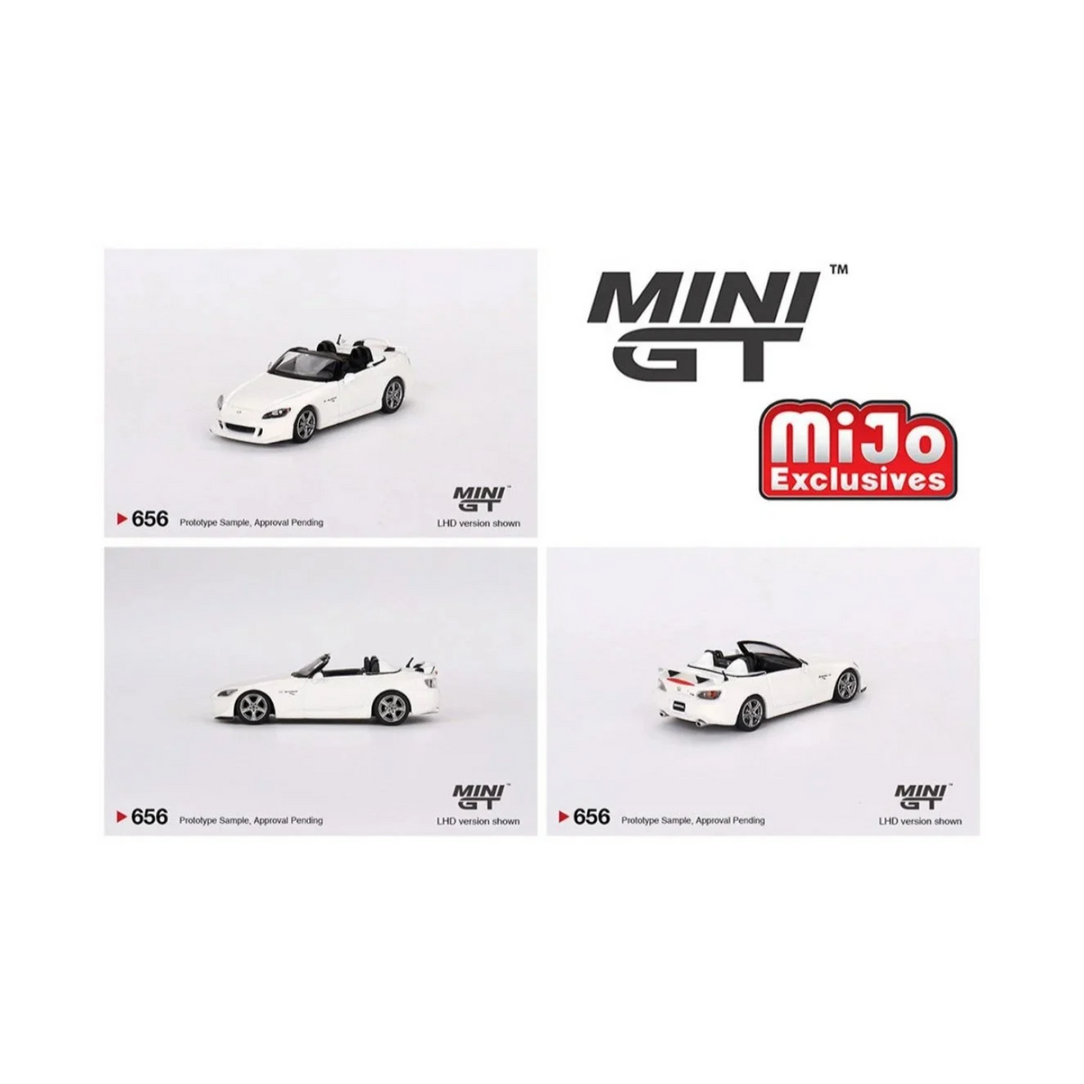 Mini GT #656 Honda S2000 (AP2) CR Grand Prix White Blister Pack