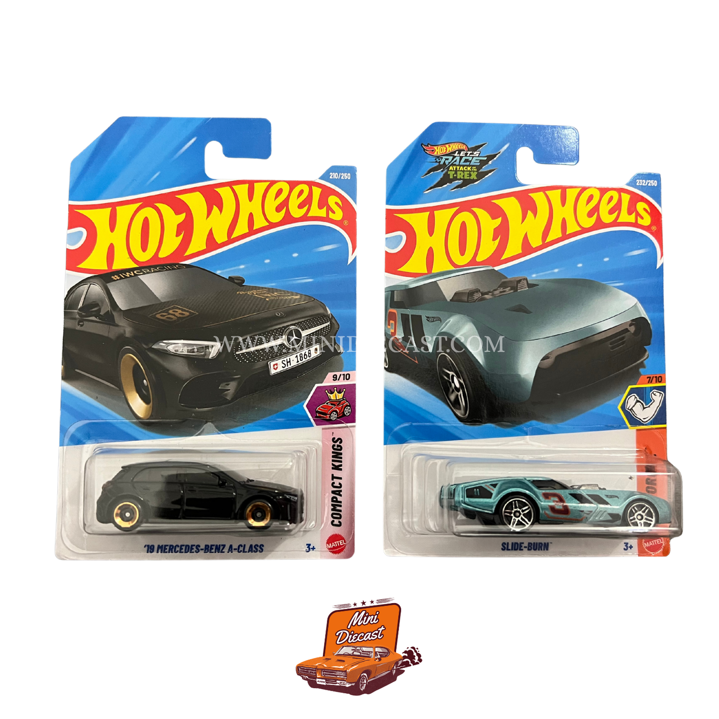 Hot Wheels Mainline (Set of 2) – '79 Mercedes-Benz A-Class / Slide-Burn