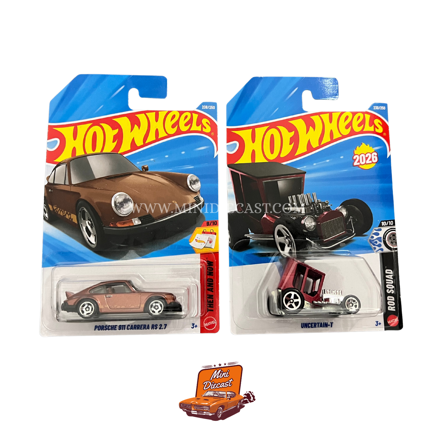Hot Wheels Mainline (Set of 2) – Porsche 911 Carrera RS 2.7 / Uncertain-T