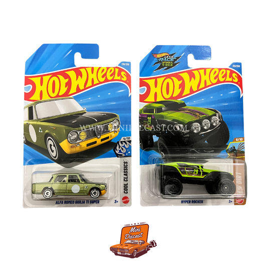 Hot Wheels Mainline (Set of 2) – Alfa Romeo Giulia TI Super / Hyper Rocker