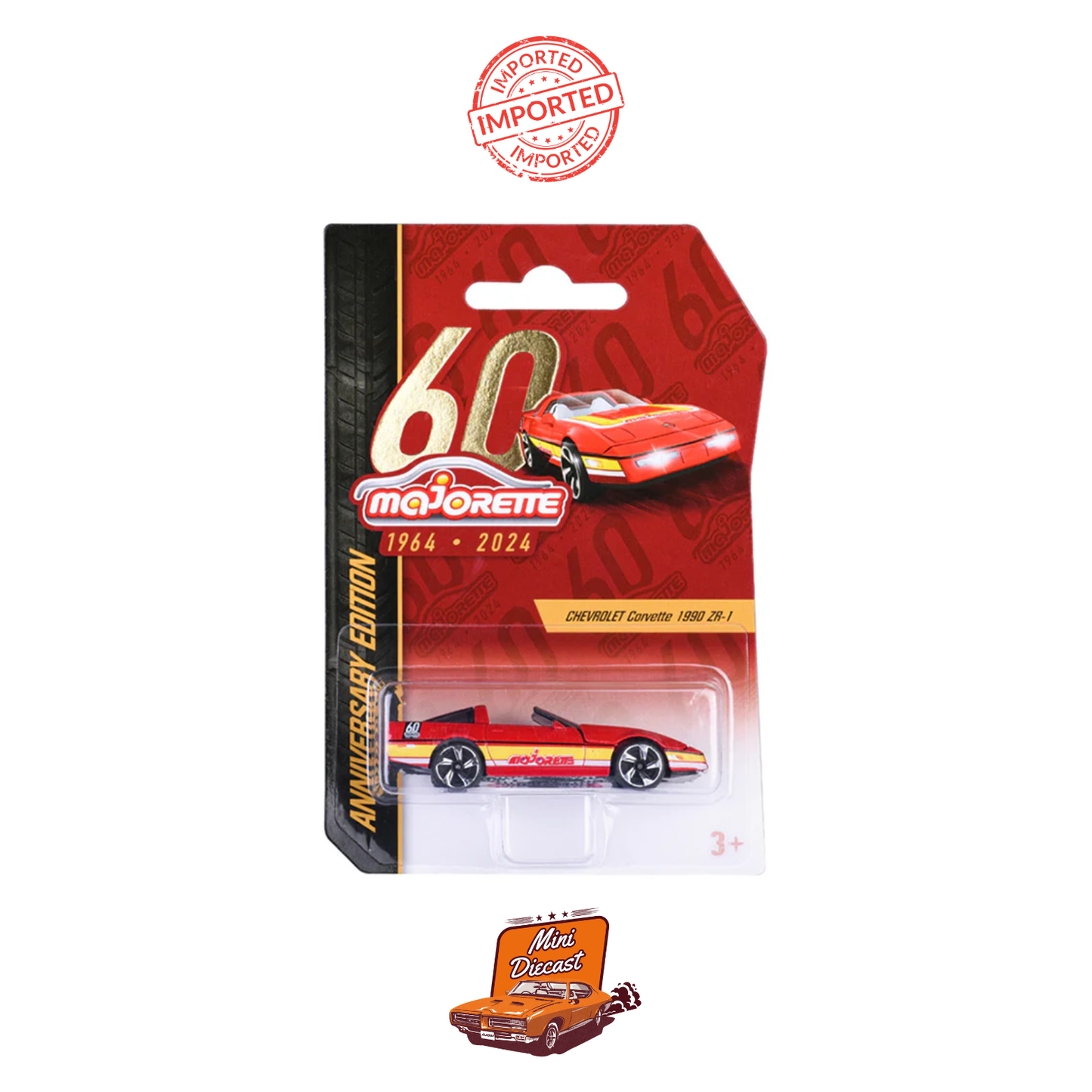 Majorette Chevrolet Corvette 1990 ZR-1 Anniversary Edition Premium Imported