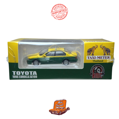 BM Creations Toyota Corolla AE100 Taxi Meter Thailand (1996) – 1:64 Die-Cast Model Car (Sealed / Imported)