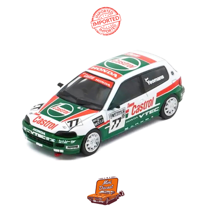 BM Creations Honda Civic EG6 RHD #77 Team Castrol “National Saloon Car Cup” (1993) – 1:64 Die-Cast Model Car (Sealed / Imported)