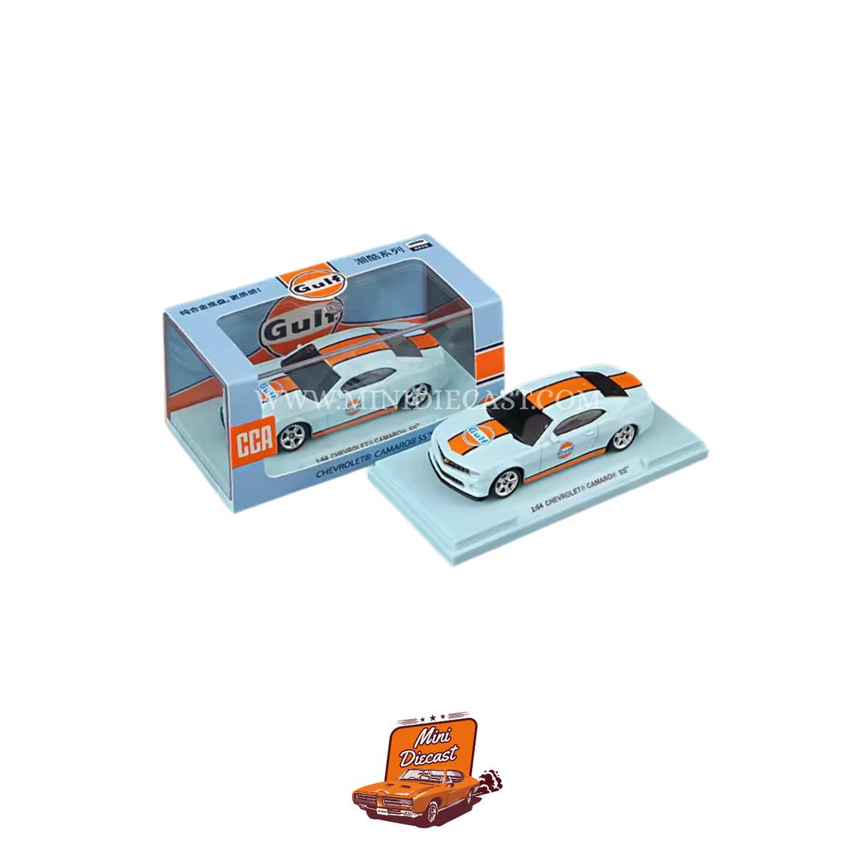 CCA Chevrolet Camaro SS Gulf Livery (With Acrylic Case)