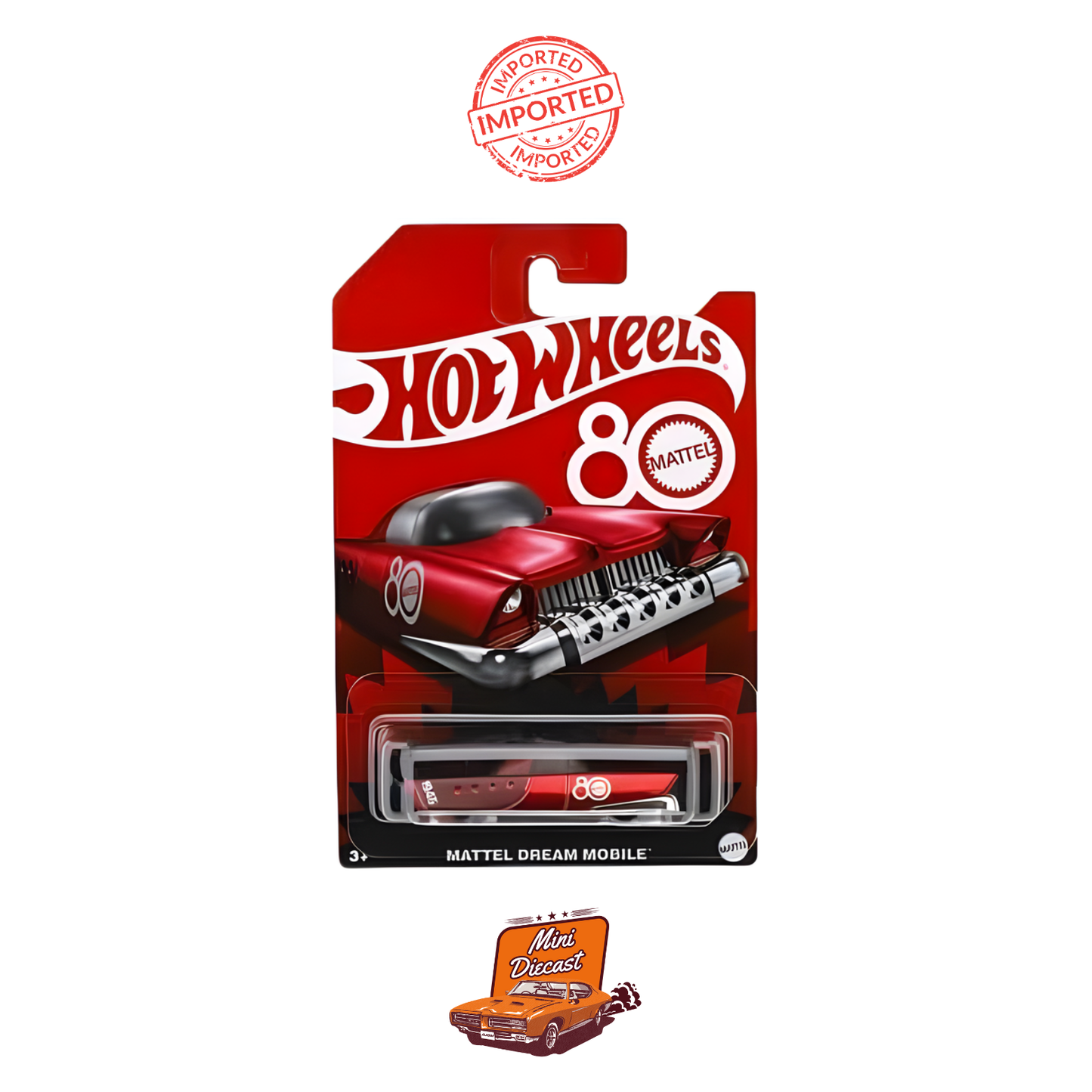 Hot Wheels Mattel Dream Mobile 80th Anniversary Collector’s Edition (Sealed / Imported) with Protector Case