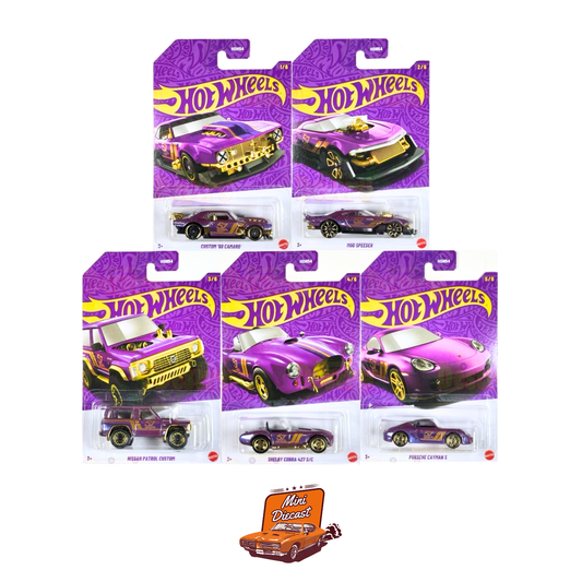 Hot Wheels Mainline 2025 Pearl & Chrome 57th Anniversary Collection (Set of 5)