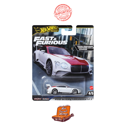 Hot Wheels Premium Fast & Furious – 2018 Bentley Continental GT3 (Sealed / Imported)