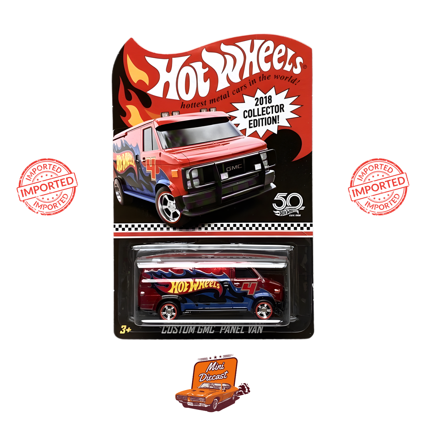 Hot Wheels 2018 Collector Edition – Custom GMC Panel Van (with Protector Case) Imported