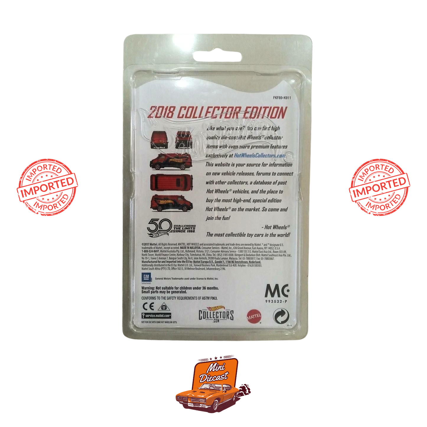 Hot Wheels 2018 Collector Edition – Custom GMC Panel Van (with Protector Case) Imported