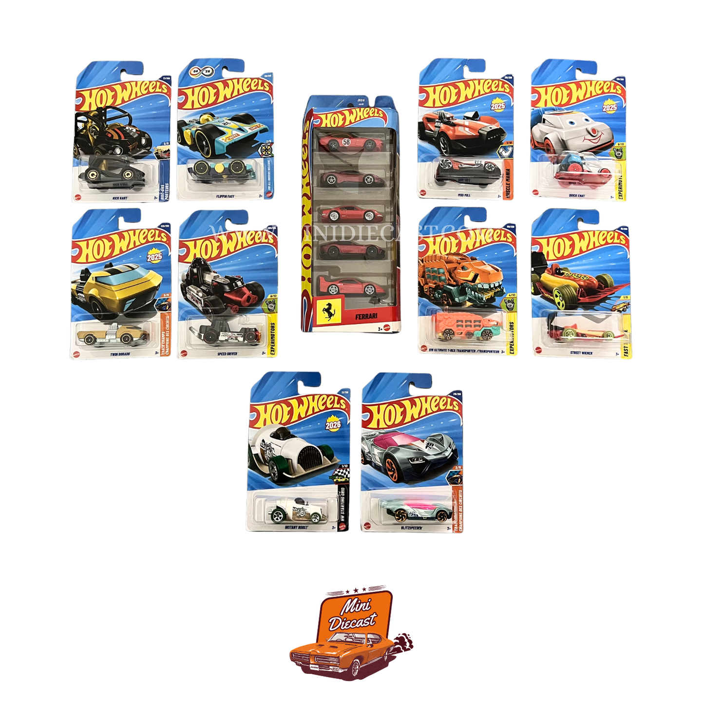 Hot Wheels 5 Pack – Ferrari / Mainline Fantasy x10 (Combo 2)