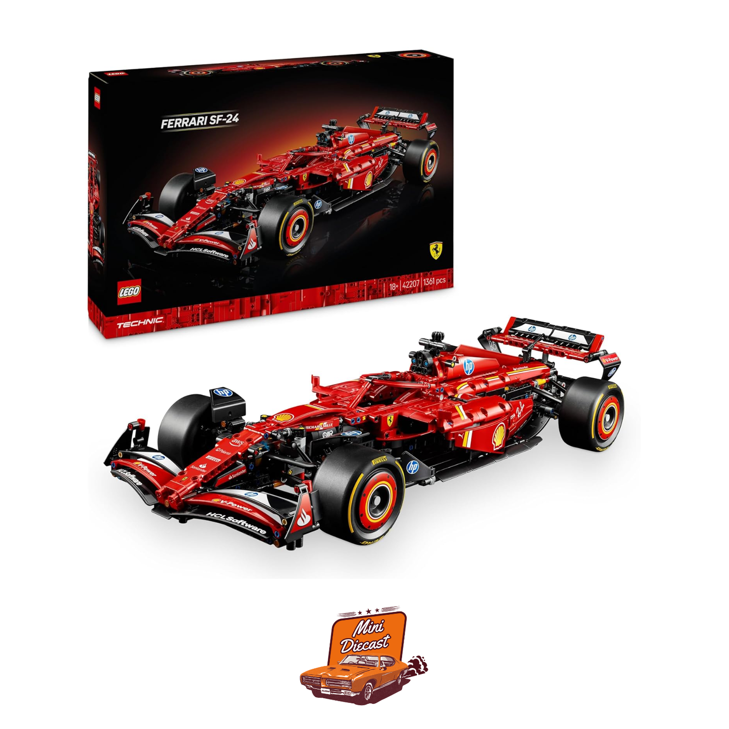 LEGO Technic Ferrari SF-24 F1 Car (1361 Pieces)