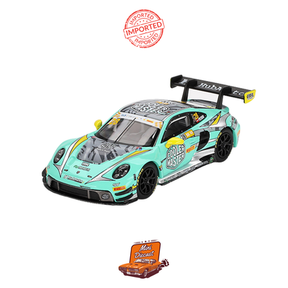 Mini GT #804: Porsche 911 GT3 R #28 HubAuto Racing – 2023 FIA GT World Cup, 70th Macau Grand Prix - Box Version (Sealed / Imported)
