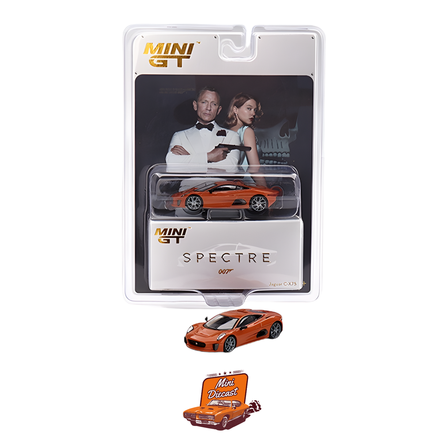 Mini GT – James Bond 007 “Spectre” Jaguar C-X75 (Blister Pack)