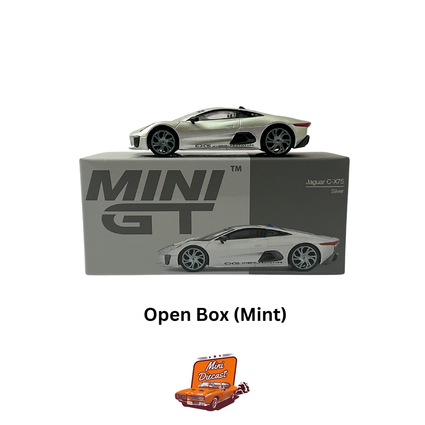 Mini GT – Jaguar C-X75 (Silver) (Unsealed / Mint Condition)