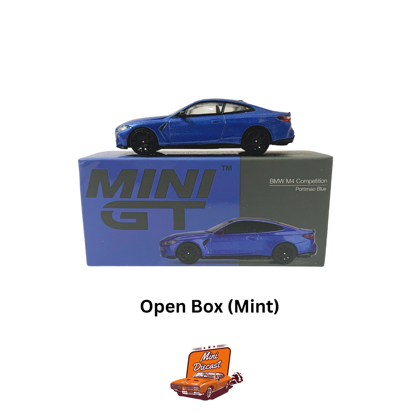 Mini GT – BMW M4 Competition (Portimão Blue) (Unsealed / Mint Condition)