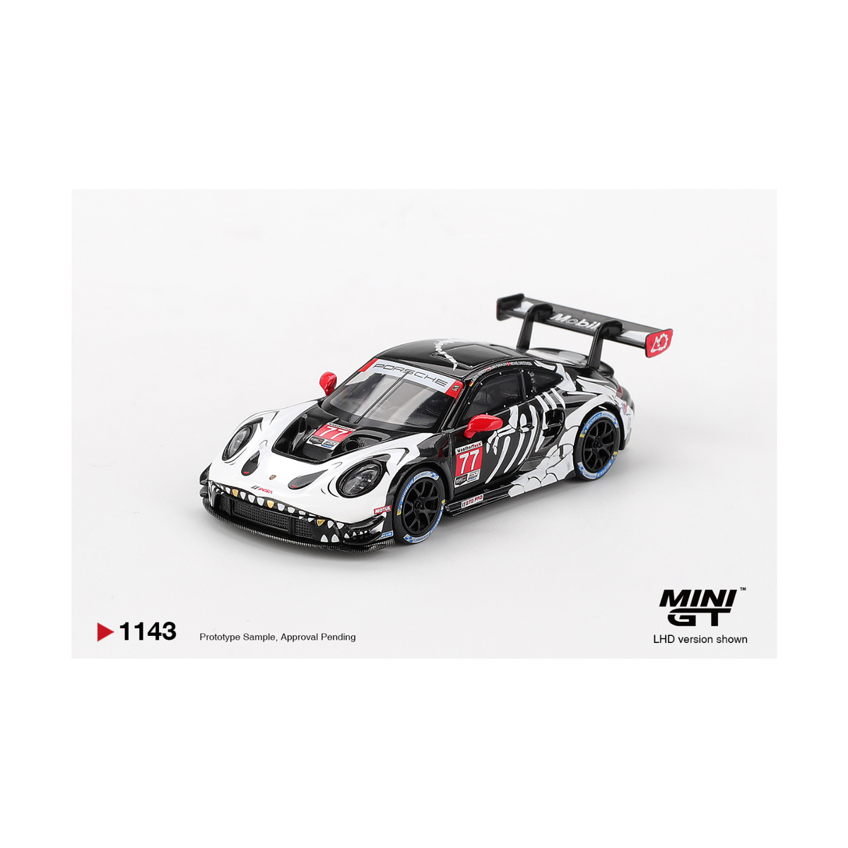 Mini GT #1143 Porsche 911 GT3 R #77 AO Racing 2025 IMSA Petit Le Mans
