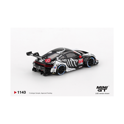 Mini GT #1143 Porsche 911 GT3 R #77 AO Racing 2025 IMSA Petit Le Mans