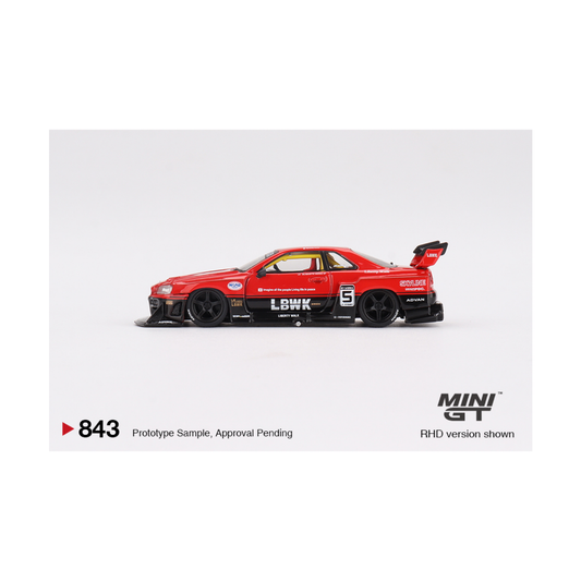 Mini GT #843 Nissan LB-ER34 Super Silhouette Skyline Red/Black