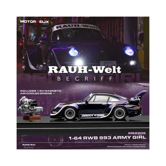 Motorhelix RWB 993 Army Girl (Purple) + Engine (M62205)