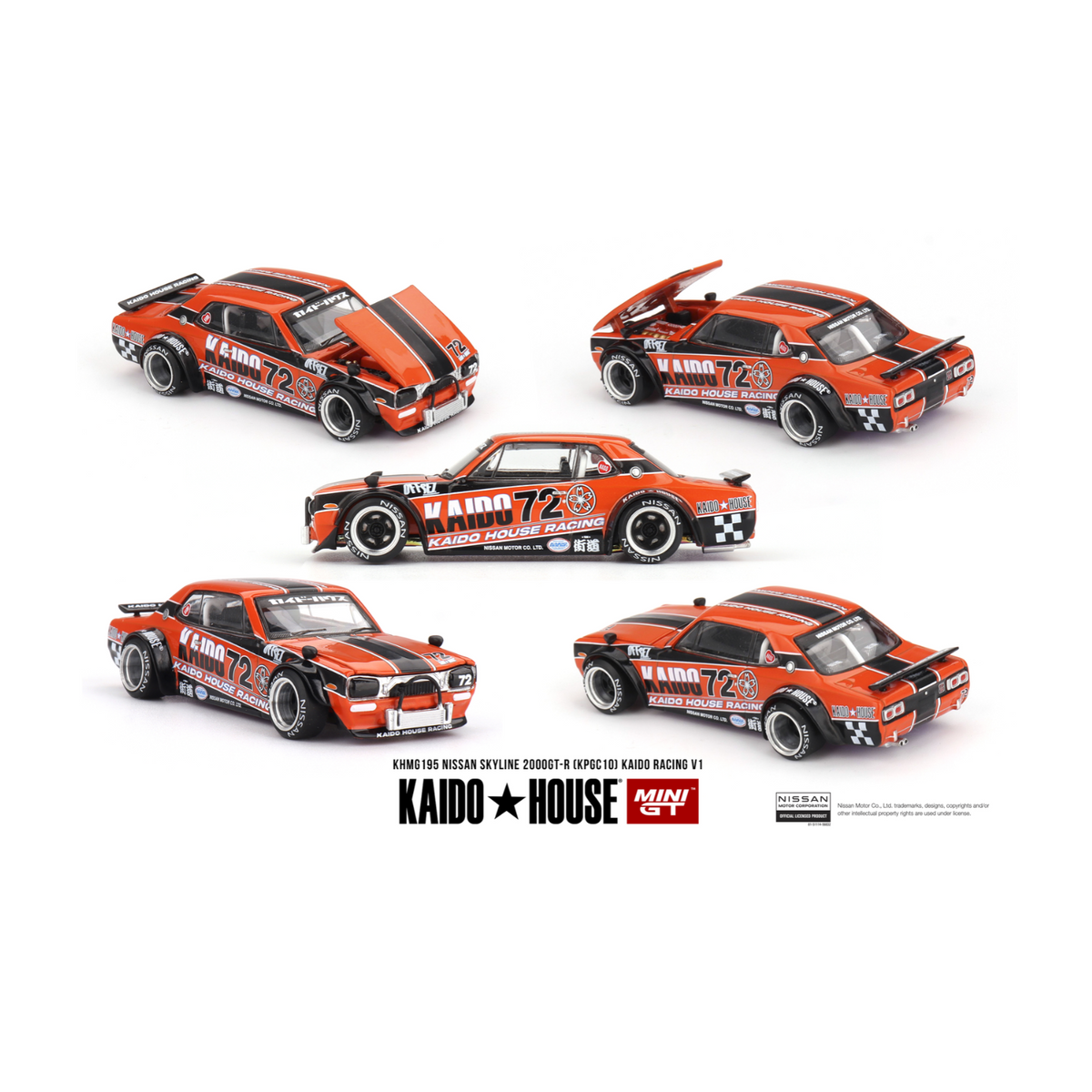 Mini GT Kaido House #195 Nissan Skyline 2000GT-R (KPGC10) Kaido Racing V1
