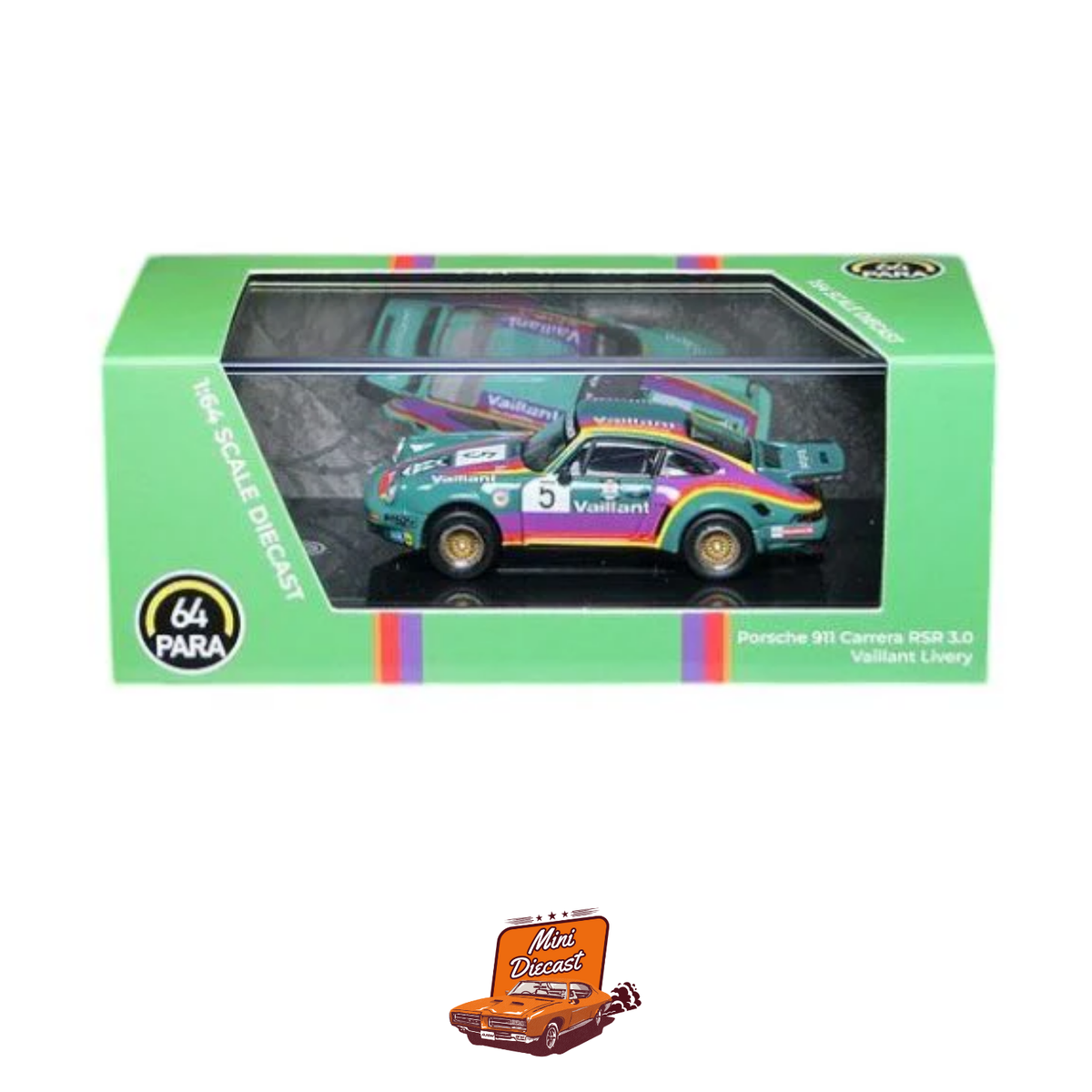 PARA64 1974 Porsche 911 3.0 RSR – Vaillant Livery (1:64 Scale)