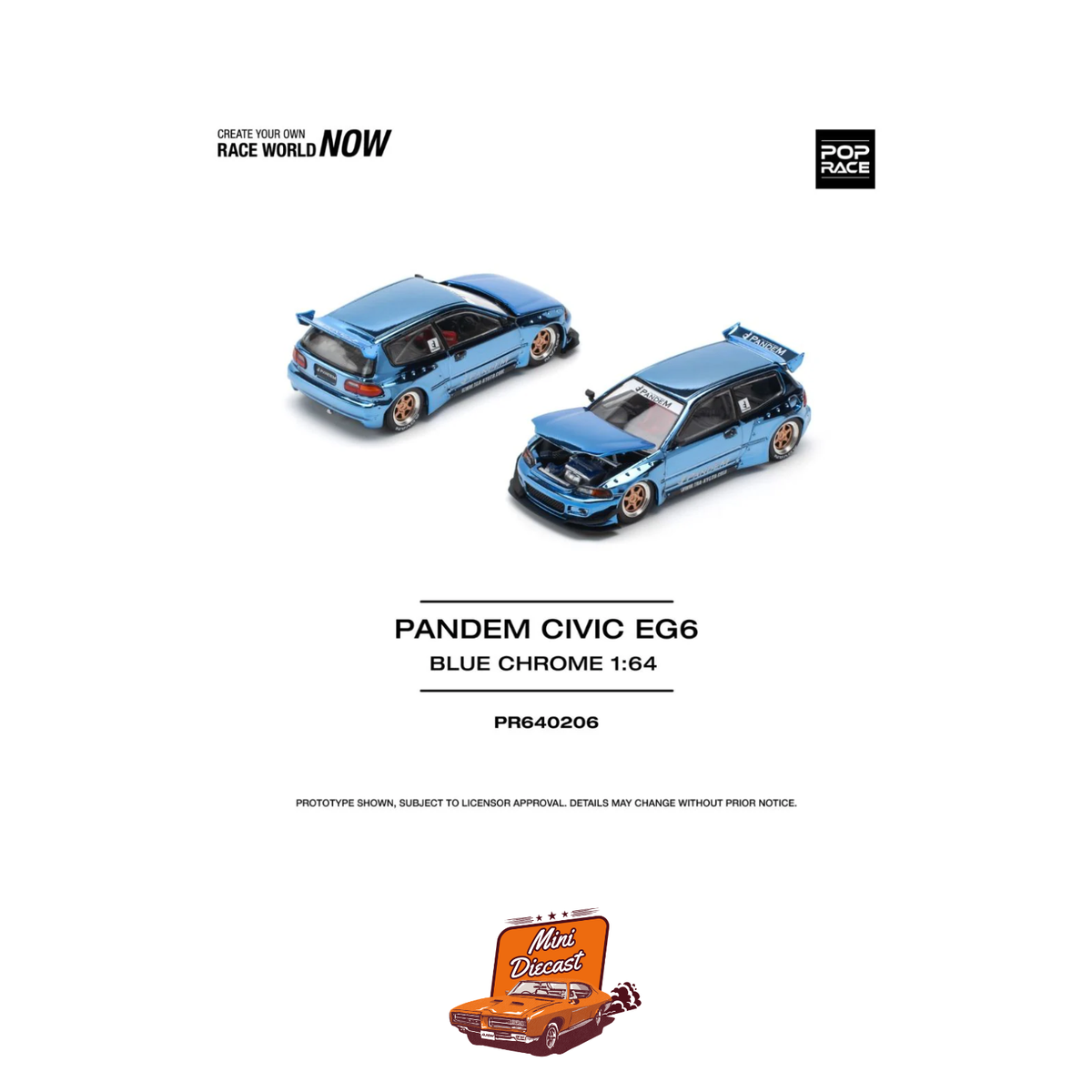 Pop Race Pandem Civic EG6 PR64-206