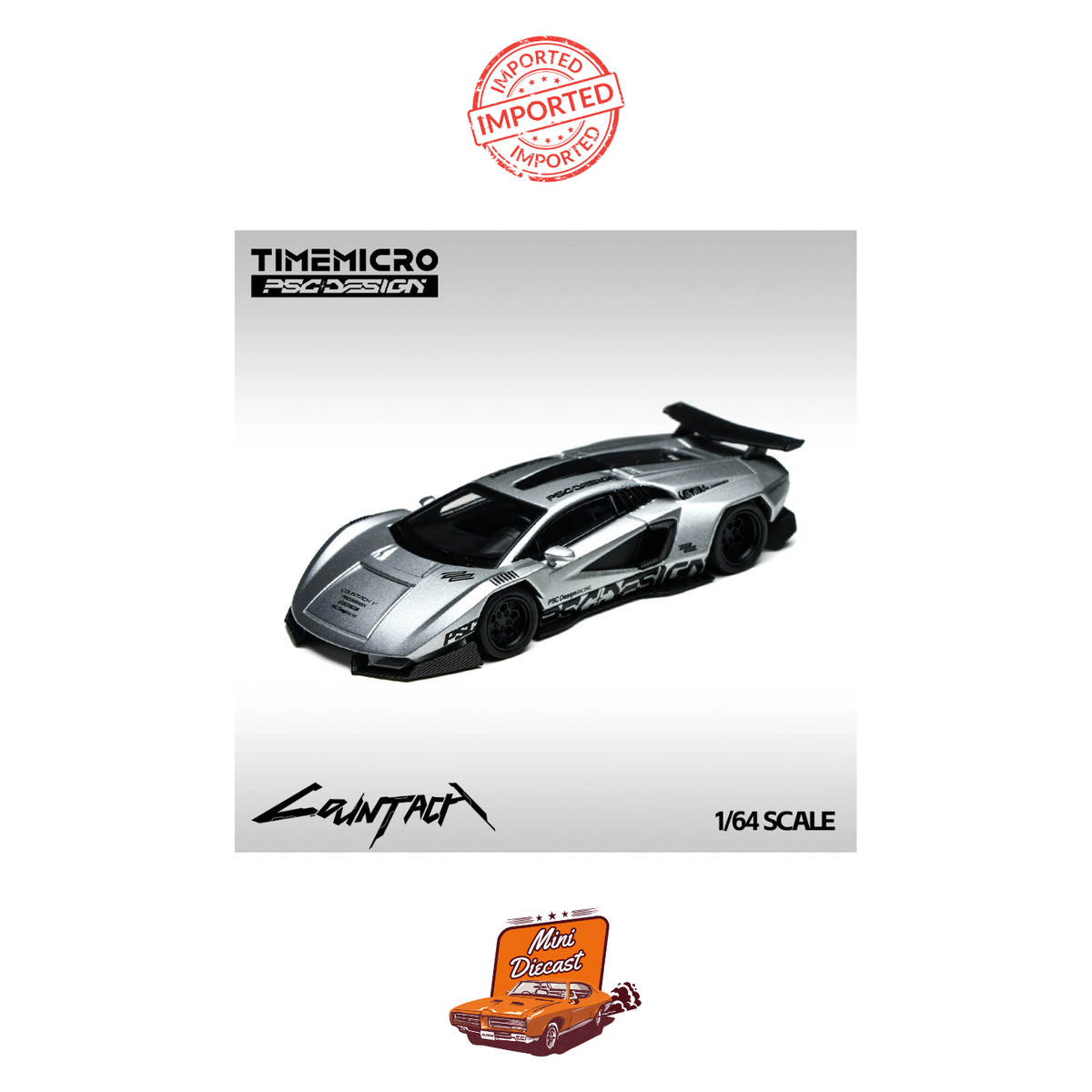Time Micro × PSC Design Lamborghini Countach “V” Silver Bullet