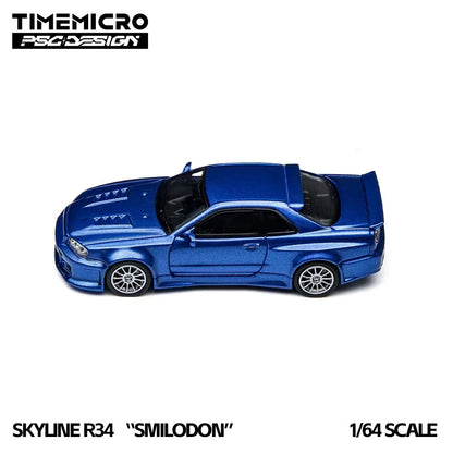Time Micro Skyline R34 "Smilodon" Navy Blue (TM648403)