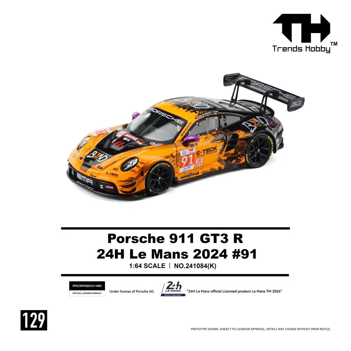 Trends Hobby Porsche 911 GT3 R Le Mans 24H 2024 #91 241084(K)