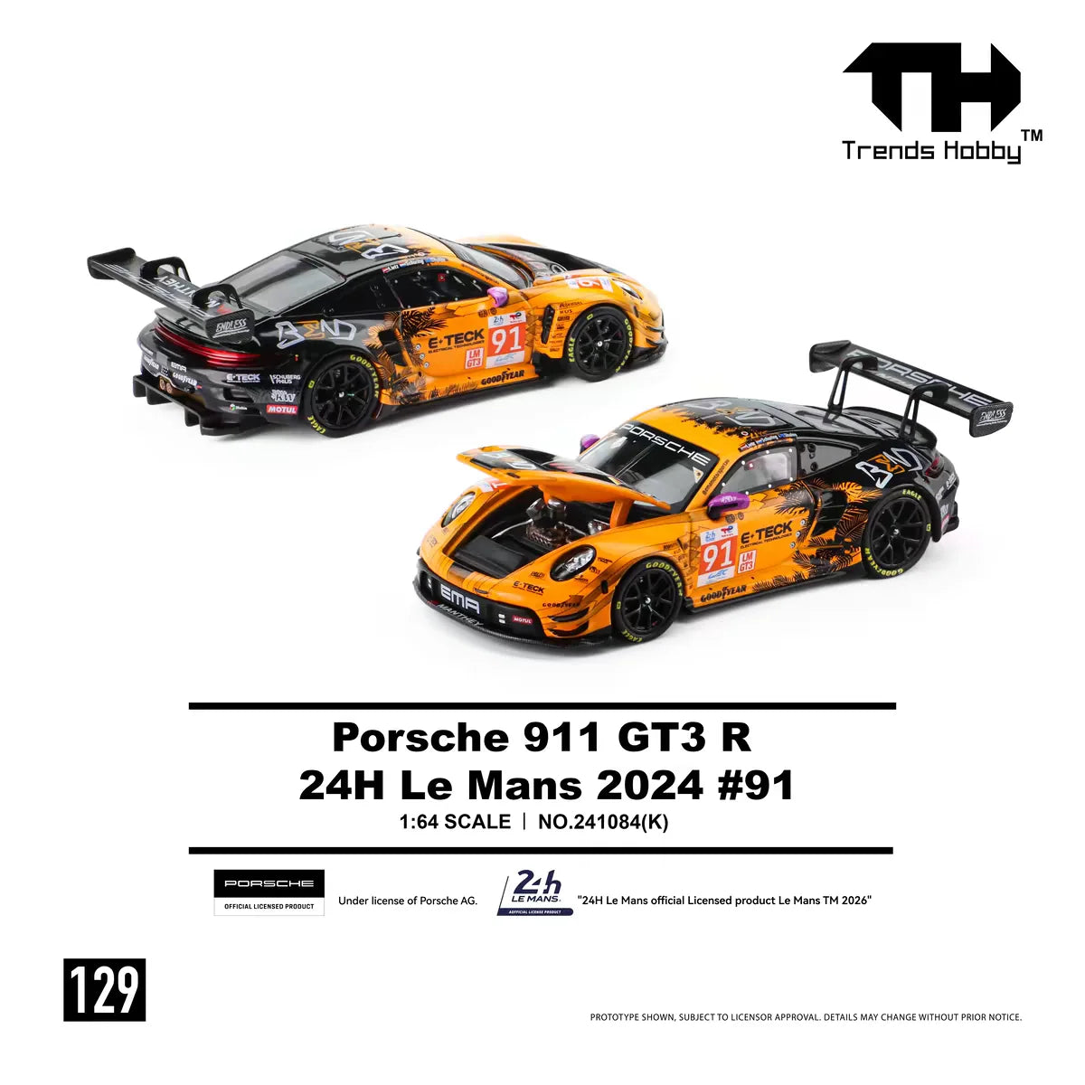 Trends Hobby Porsche 911 GT3 R Le Mans 24H 2024 #91 241084(K)